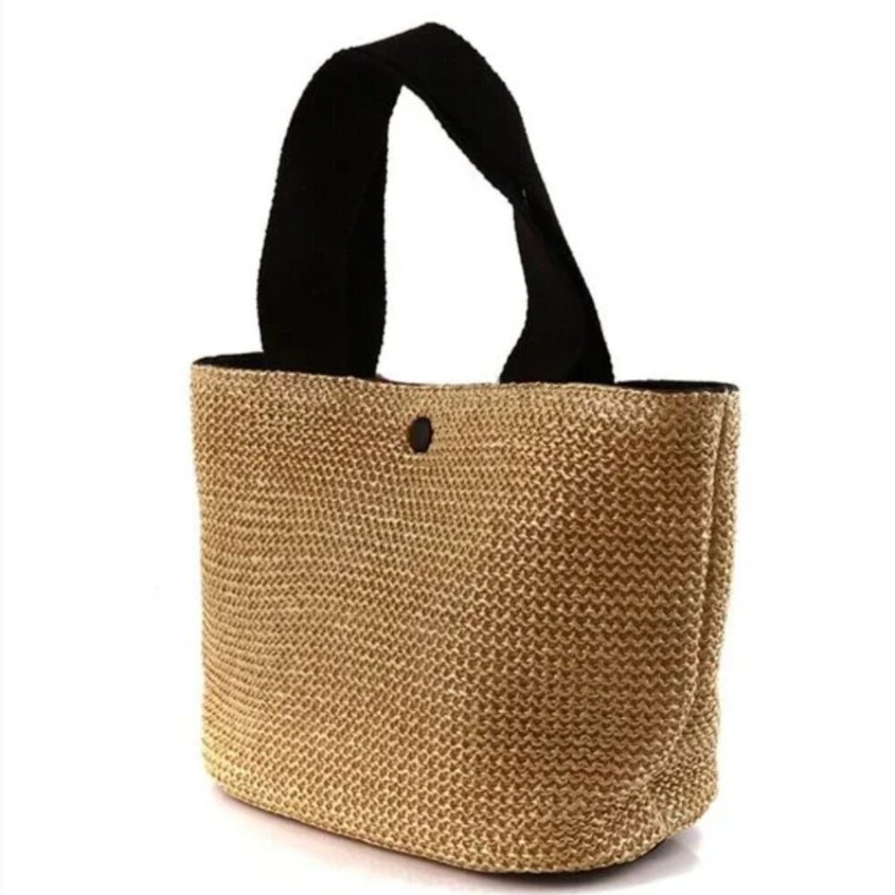 Fashion Rattan Basket Woven Beach Tote Bag Wicker Handbag - Picture 6 of 8